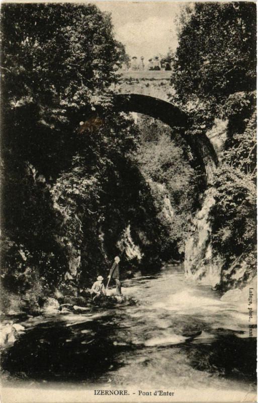 Carte postale ancienne Izernore Pont d'Enter à Izernore