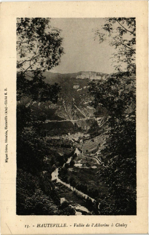 Carte postale ancienne Hauteville Vallée de l'Albarine a Chaley à Chaley