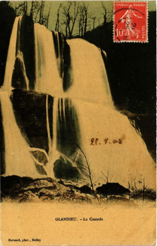 Carte postale ancienne Glandieu La Cascade
