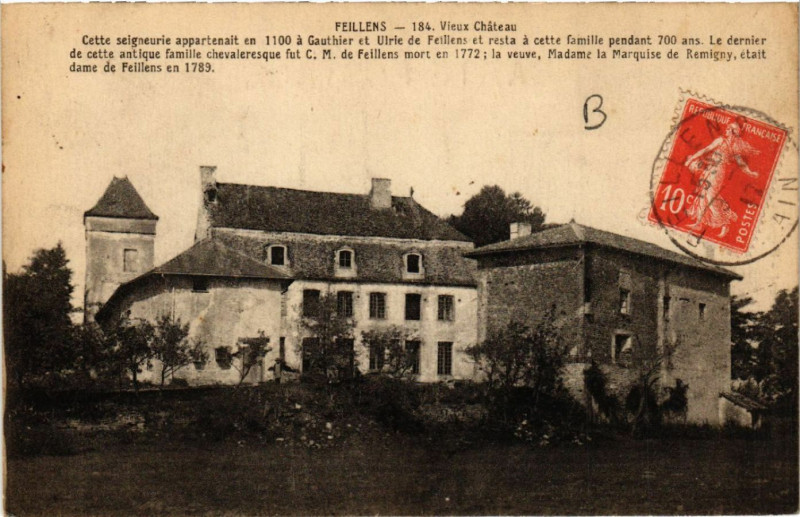 Carte postale ancienne Feillens Vieux Chateau à Feillens