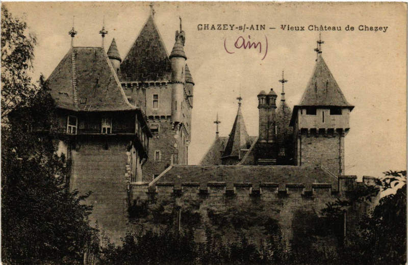 Carte postale ancienne Chazey-sur-Ain Vieux Chateau de Chazey à Chazey-sur-Ain
