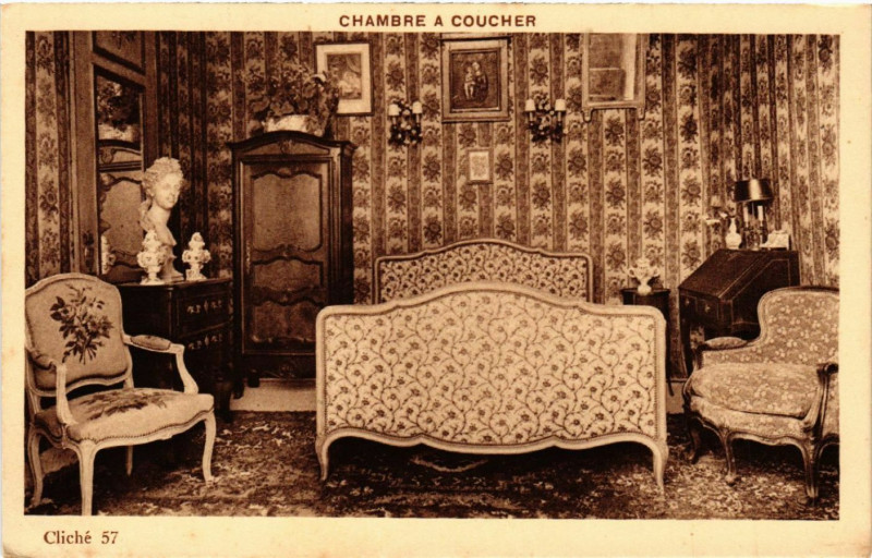 Carte postale ancienne Chambre a Coucher Cliché 57