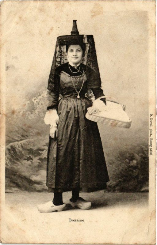 Carte postale ancienne Bressane Folklore Type