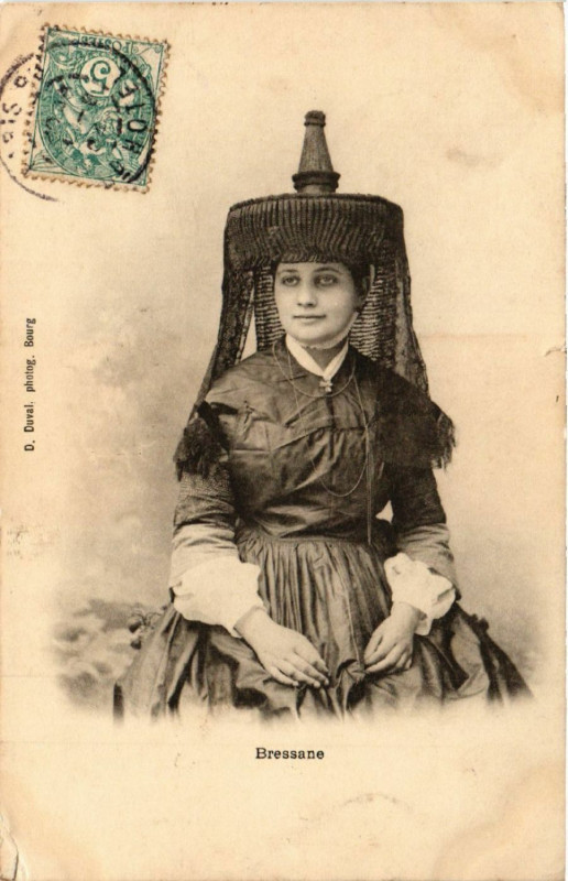 Carte postale ancienne Bressane Folklore Type