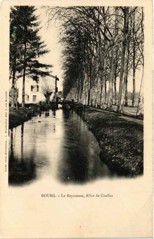 Carte postale ancienne Bourg La Reyssouse Allée de Challes