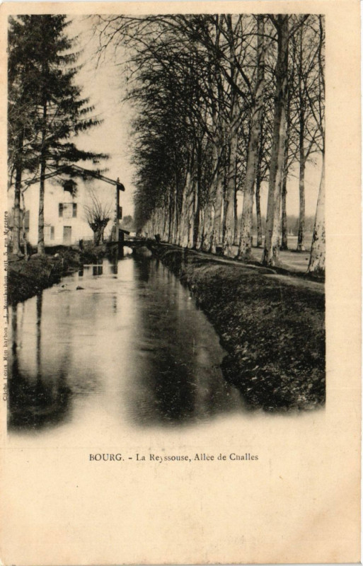 Carte postale ancienne Bourg La Reyssouse Allée de Challes