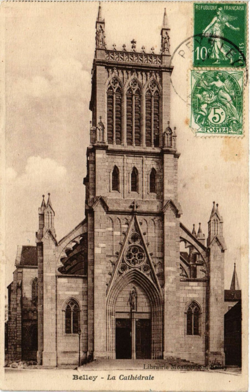Carte postale ancienne Belley La Cathedrale à Belley