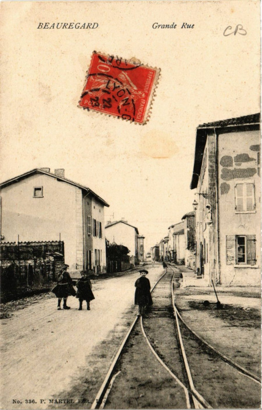 Carte postale ancienne Beauregard Grande Rue à Beauregard