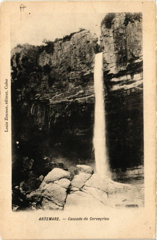 Carte postale ancienne Artemare La Cascade de Cerveyrieu à Artemare