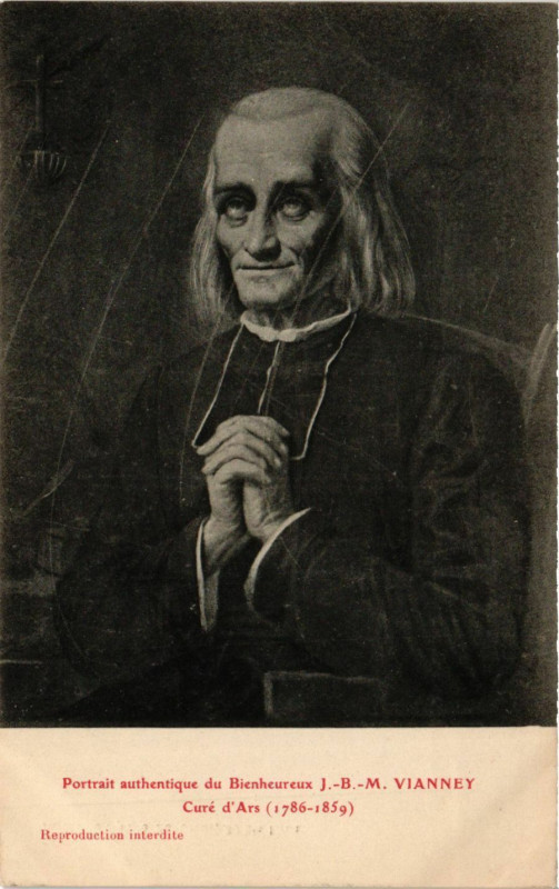 Carte postale ancienne Ars Portrait du Bienheureux J.B M. Vianney Cure d'Ars à Port