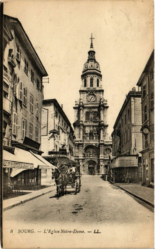Carte postale ancienne Bourg L' Eglise Notre-Dame