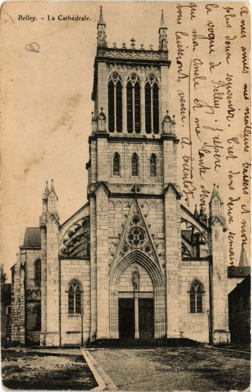 Carte postale ancienne Belley La Cathedrale à Belley