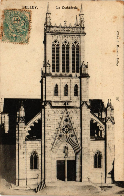 Carte postale ancienne Belley La Cathedrale à Belley