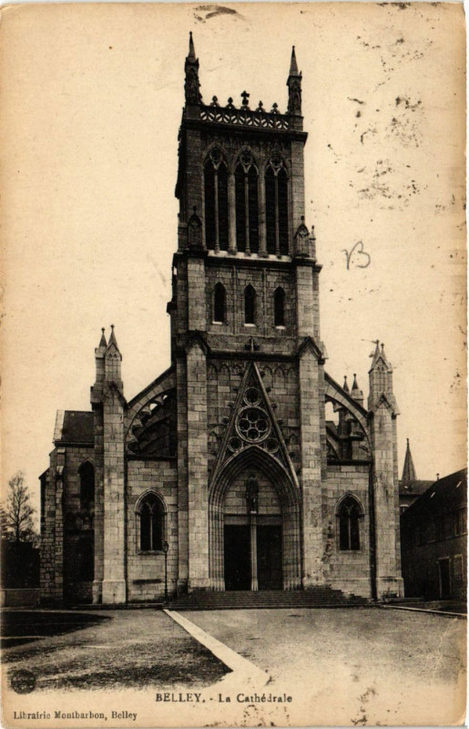 Carte postale ancienne Belley La Cathedrale à Belley