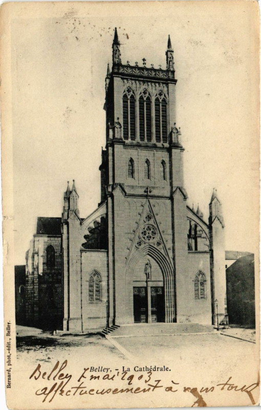 Carte postale ancienne Belley La Cathedrale à Belley