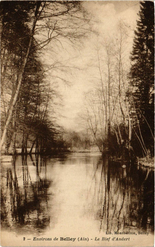 Carte postale ancienne Belley Environs Le Bief d'Andert à Belley