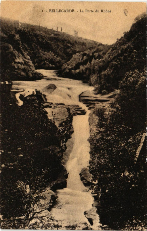 Carte postale ancienne Bellegarde La Perte du Rhone