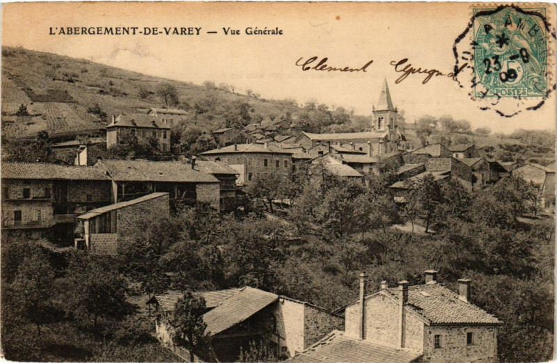 Carte postale ancienne Abergement-de-Varey Vue générale