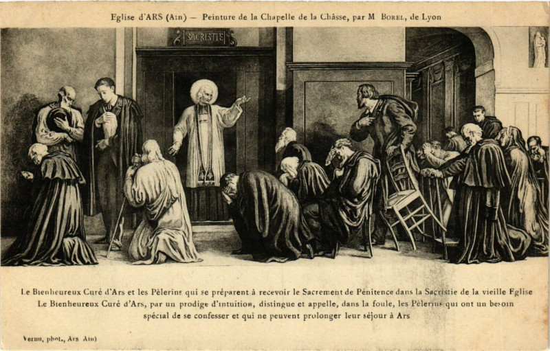 Carte postale ancienne Ars Eglise d'Ars Le Bienheureux Curé d'Ars