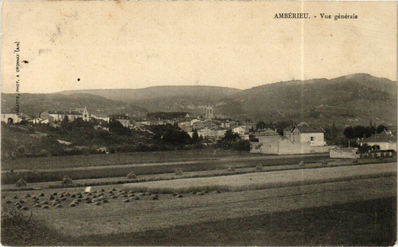 Carte postale ancienne Amberieu Vue générale