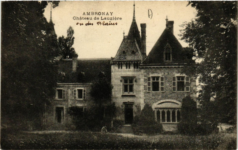 Carte postale ancienne Ambronay Chateau de Lauziere à Ambronay