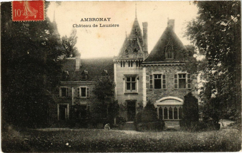 Carte postale ancienne Ambronay Chateau de Lauziere à Ambronay