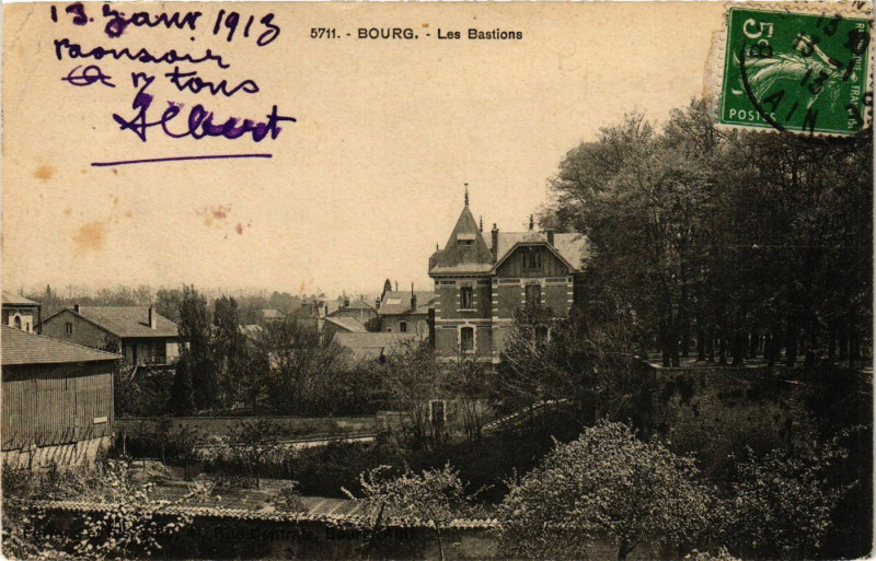 Carte postale ancienne Bourg Les Bastions