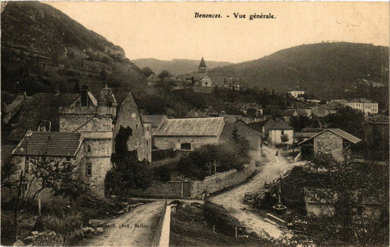 Carte postale ancienne Benonces Vue générale à Bénonces