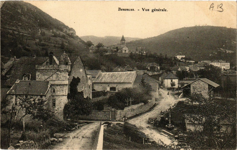 Carte postale ancienne Benonces Vue générale à Bénonces