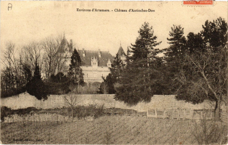 Carte postale ancienne Artemare Environs Chateau d'Antioches-Don à Artemare