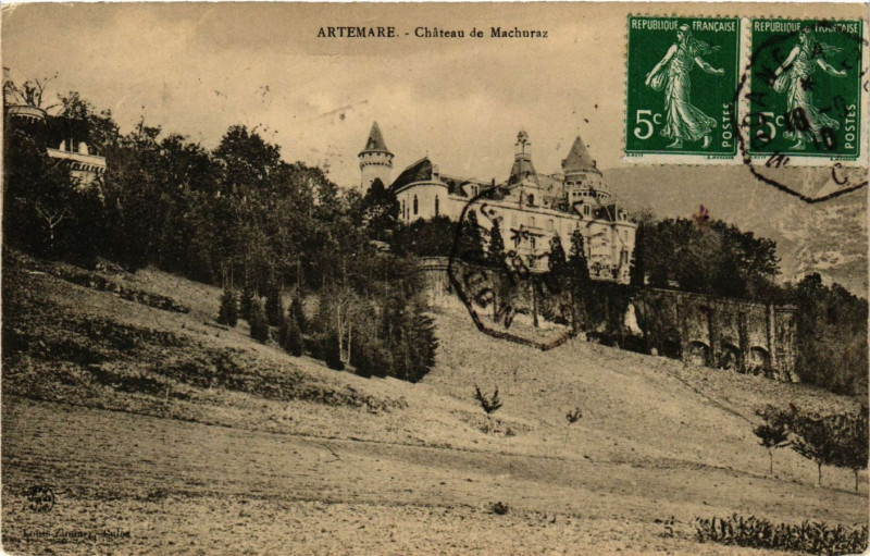 Carte postale ancienne Artemare Chateau de Machuraz à Artemare