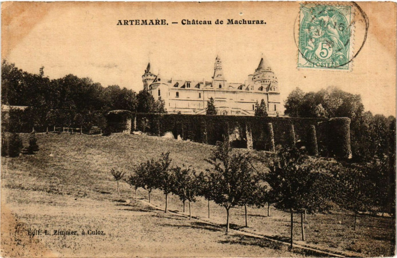 Carte postale ancienne Artemare Chateau de Machuraz à Artemare