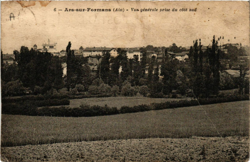 Carte postale ancienne Ars-sur-Formans Vue générale prise du cote sud à Ars-sur-Formans