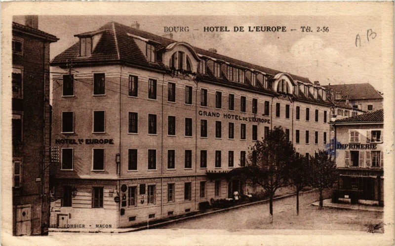 Carte postale ancienne Bourg Hotel de L'Europe