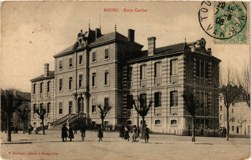 Carte postale ancienne Bourg Ecole Carriat