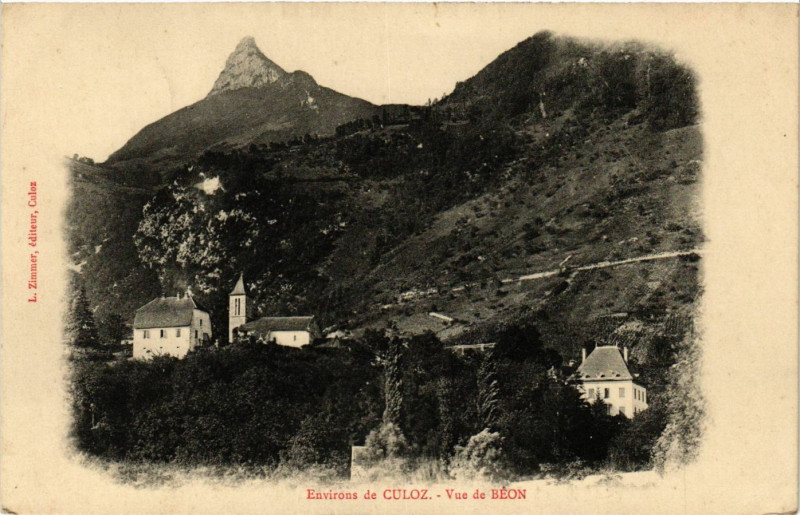 Carte postale ancienne Environs de Culoz Vue de Béon à Culoz