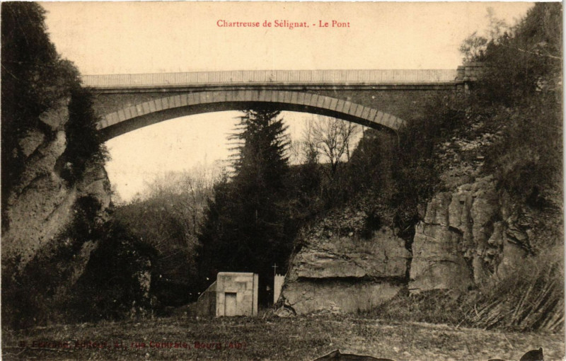 Carte postale ancienne Chartreuse de Selignat Le Pont