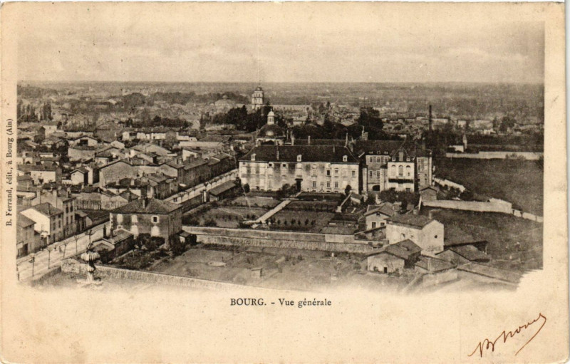 Carte postale ancienne Bourg Vue générale