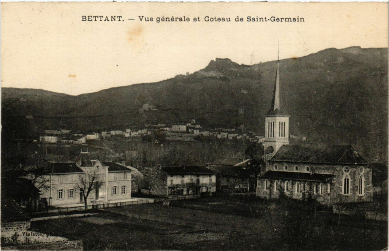 Carte postale ancienne Bettant Vue générale et Coteau de Saint-Germain à Bettant