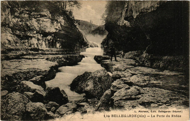 Carte postale ancienne Bellegarde La Perte du Rhone