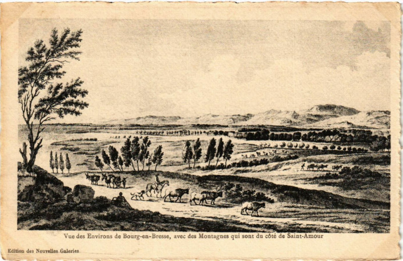 Carte postale ancienne Bourg-en-Bresse Vue des Environs de Bourg-en-Bresse à Bourg-en-Bresse