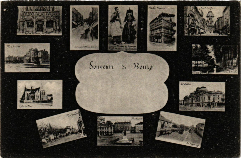 Carte postale ancienne Bourg Souvenir de Bourg Scenes
