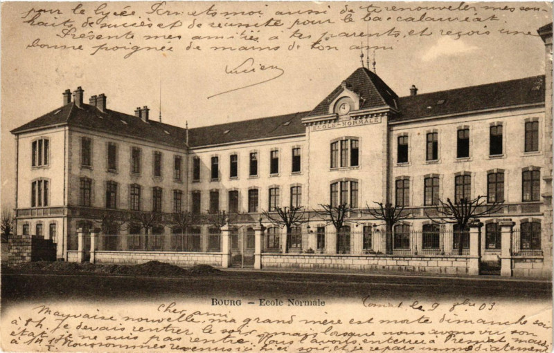 Carte postale ancienne Bourg Ecole Normale
