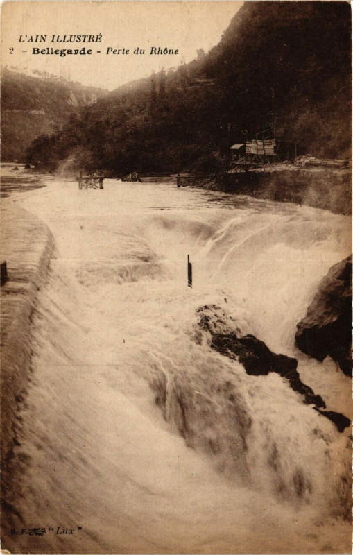 Carte postale ancienne Bellegarde Perte du Rhone