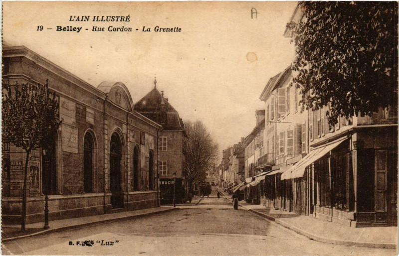 Carte postale ancienne Belley Rue Cordon La Grenette à Belley