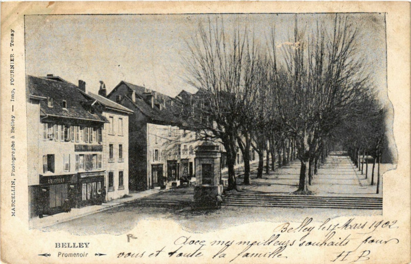 Carte postale ancienne Belley Promenoir à Belley