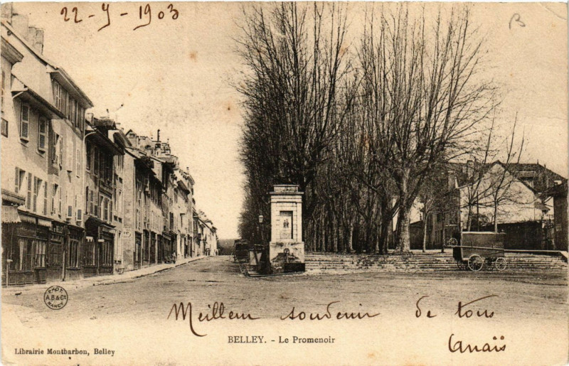 Carte postale ancienne Belley Le Promenoir à Belley