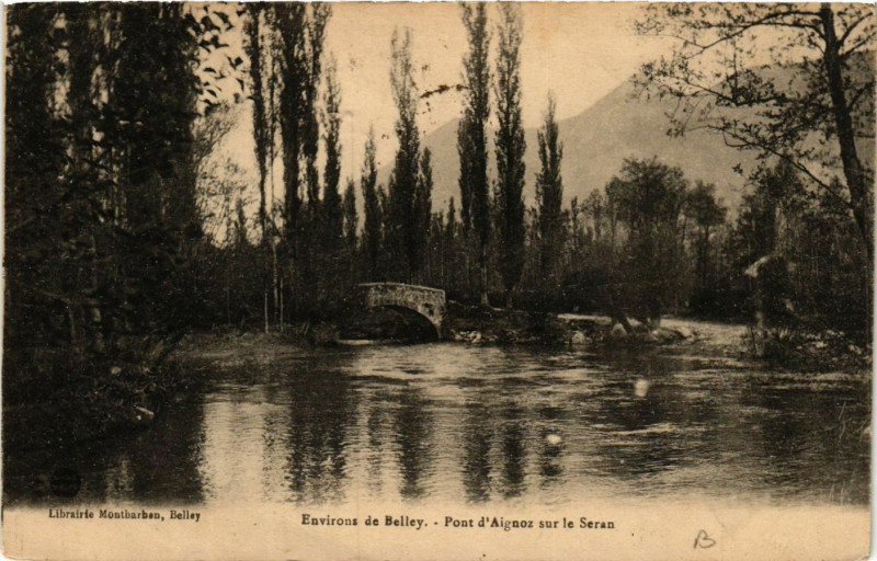 Carte postale ancienne Belley Environs Pont d'Aignoz sur le Seran à Belley