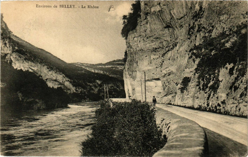 Carte postale ancienne Belley Environs Le Rhone à Belley