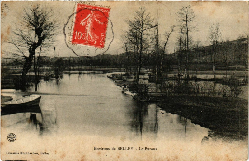 Carte postale ancienne Belley Environs Le Furans à Belley